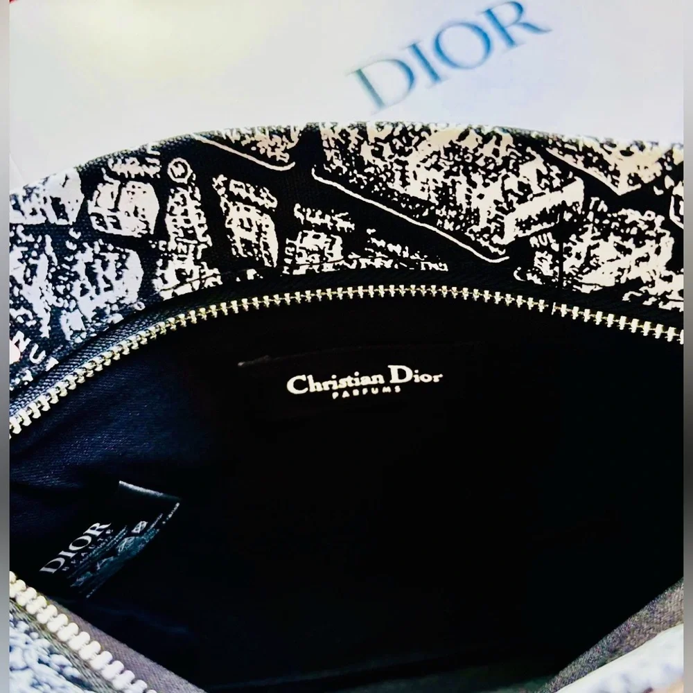 Christian Dior De Paris Map Limited Edition Pouch Makeup Bag NIB